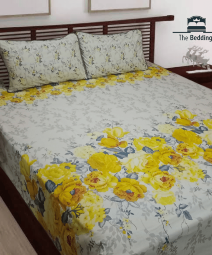 Yellow Pure Cotton Bedsheet