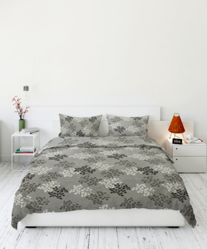 Grey Cotton Satin Bed Sheet
