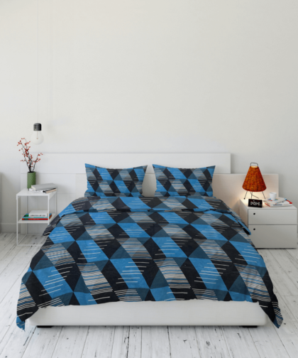 blue bed sheet