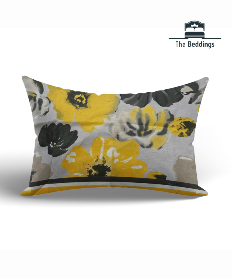 yellow black pillow cover
