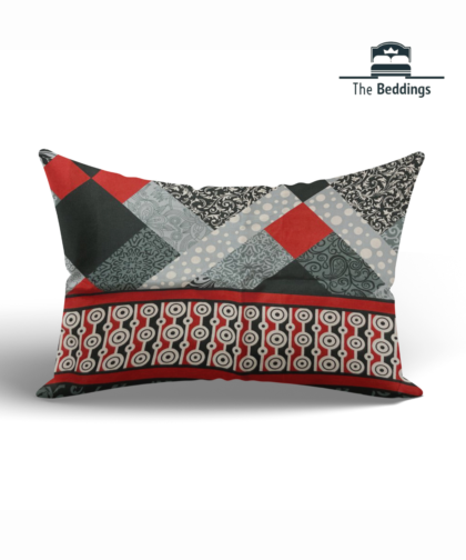 red black pillow cover