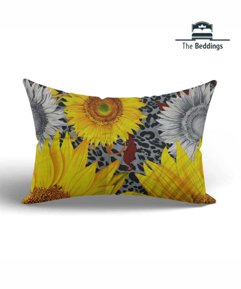 yellow sunflower pillow cover